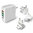 25W (4-Port) USB Type-C Travel Charger / Multi Plug Adapter for Phone / Tablet